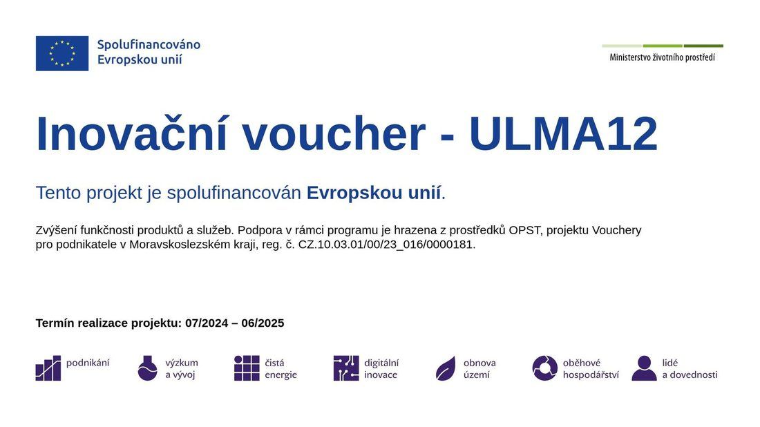 Inovační voucher ULMA12 – co-funded by the European Union